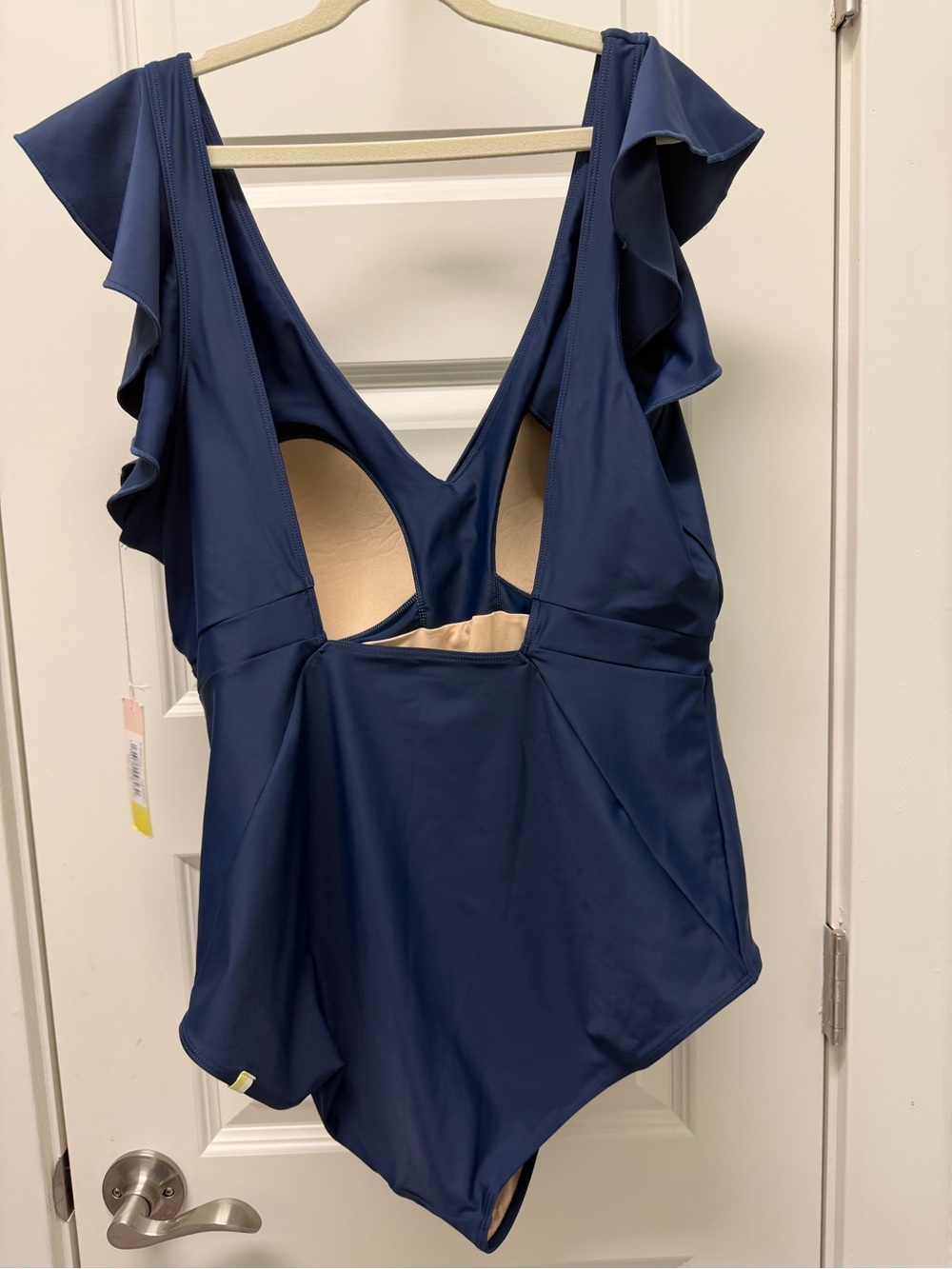 summersalt Navy One-Piece Swimsuit with Ruffle Shoulders NWT Sz 18 - Picture 5 of 6
